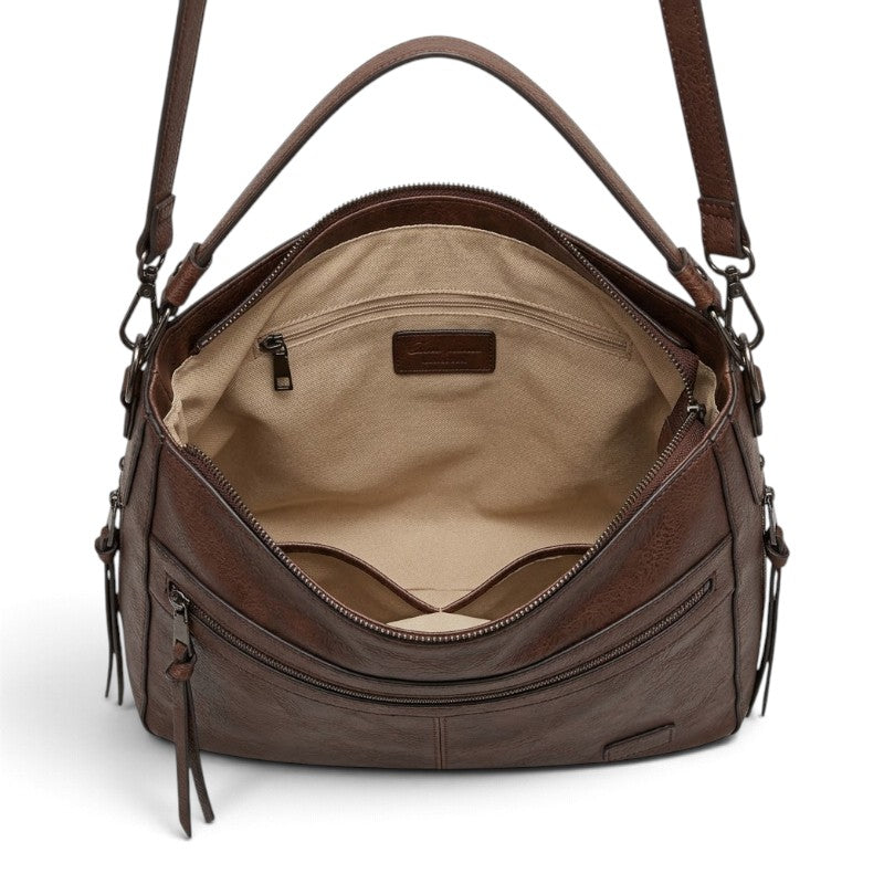 Grand sac bandoulière en simili cuir élégant