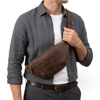 Sac banane en cuir
