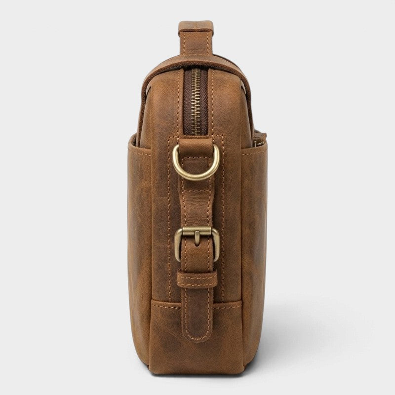 Sacoche pour homme en cuir véritable