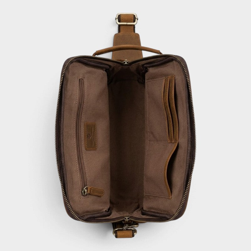 Sacoche pour homme en cuir véritable