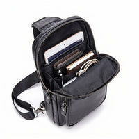 Sacoche cuir noir pour homme