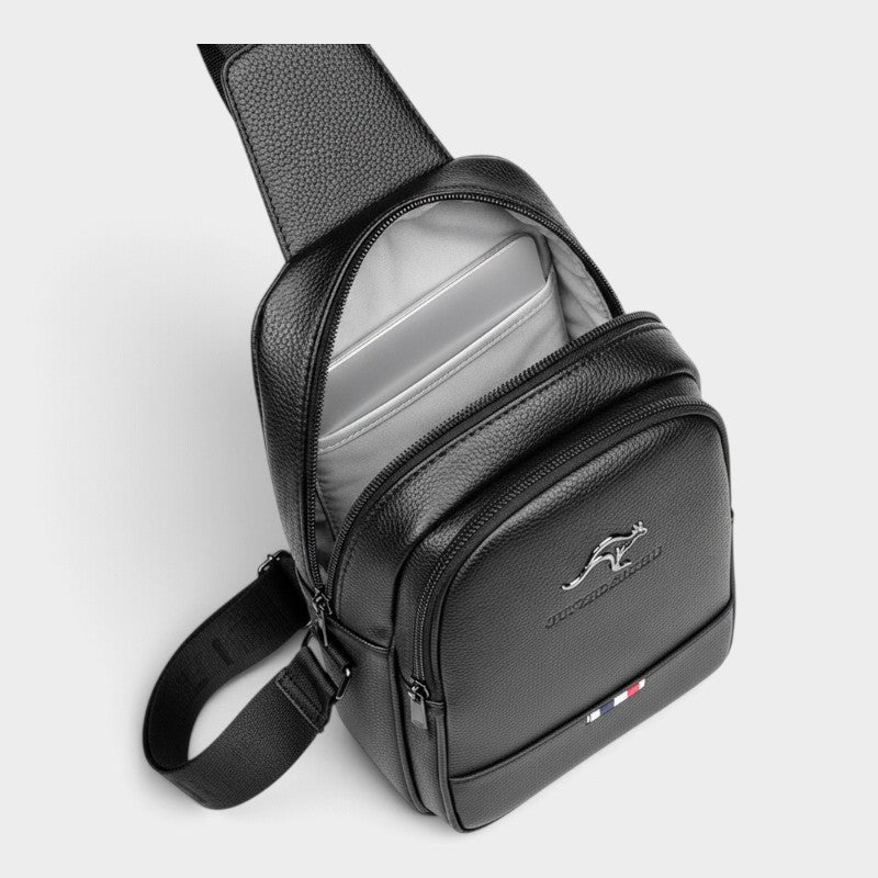 Sacoche Bandoulière Homme Cuir Noir