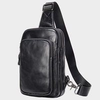 Sacoche cuir noir pour homme