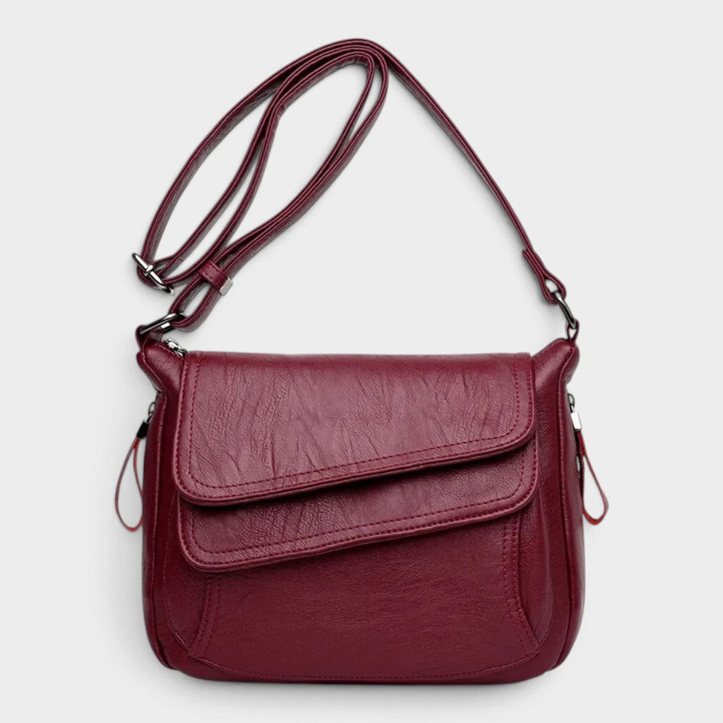 Sac bandoulière en simili cuir souple pour femme