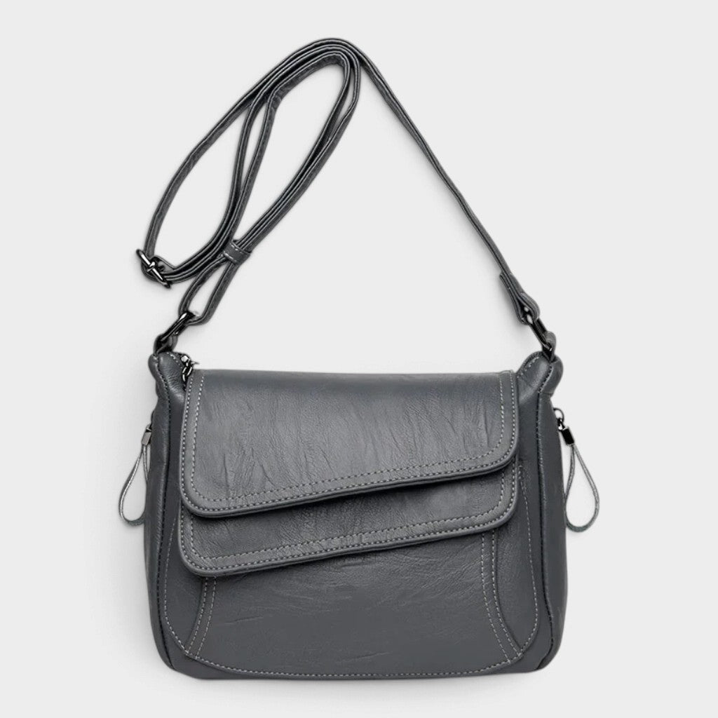Sac bandoulière en simili cuir souple pour femme