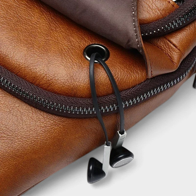 Sacoche bandoulière homme en cuir