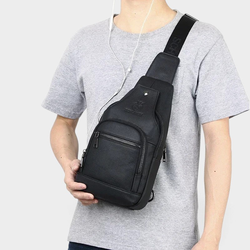 Sacoche bandoulière homme en cuir
