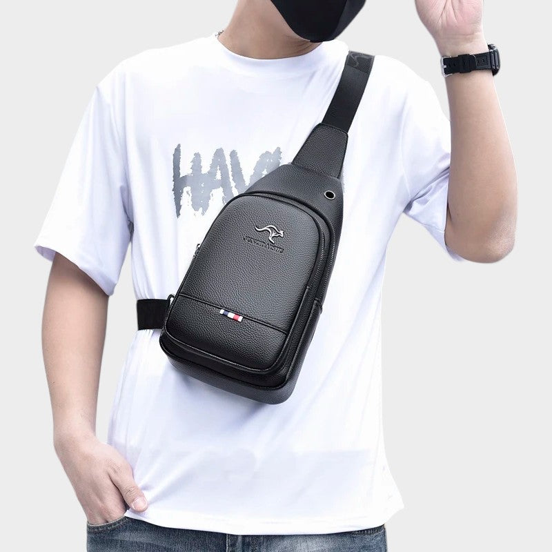 Sacoche Bandoulière Homme Cuir Noir