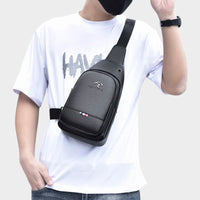 Sacoche Bandoulière Homme Cuir Noir