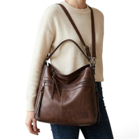 Grand sac bandoulière en simili cuir élégant